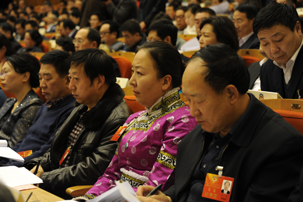 委员认真听取工作报告