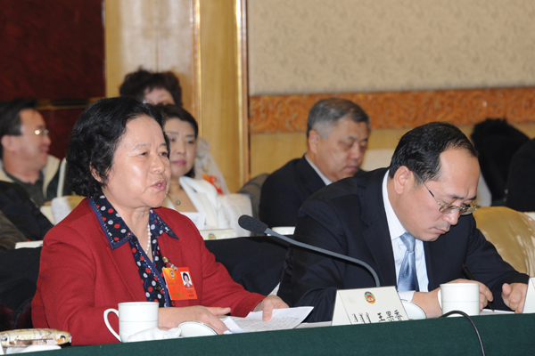 政协委员进行小组讨论